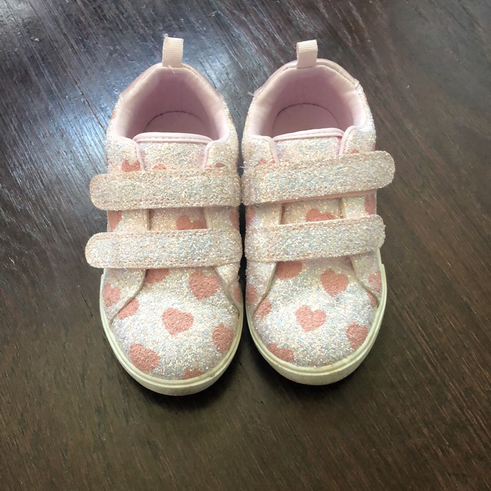 Osh Kosh B’Gosh White/Pink Glitter Lucille sneaker